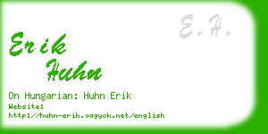 erik huhn business card